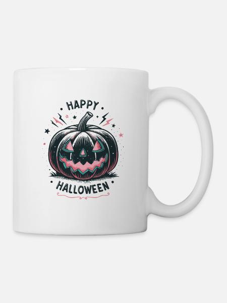 Kürbis Jack-o-Glow Halloween - Tasse - Weiß