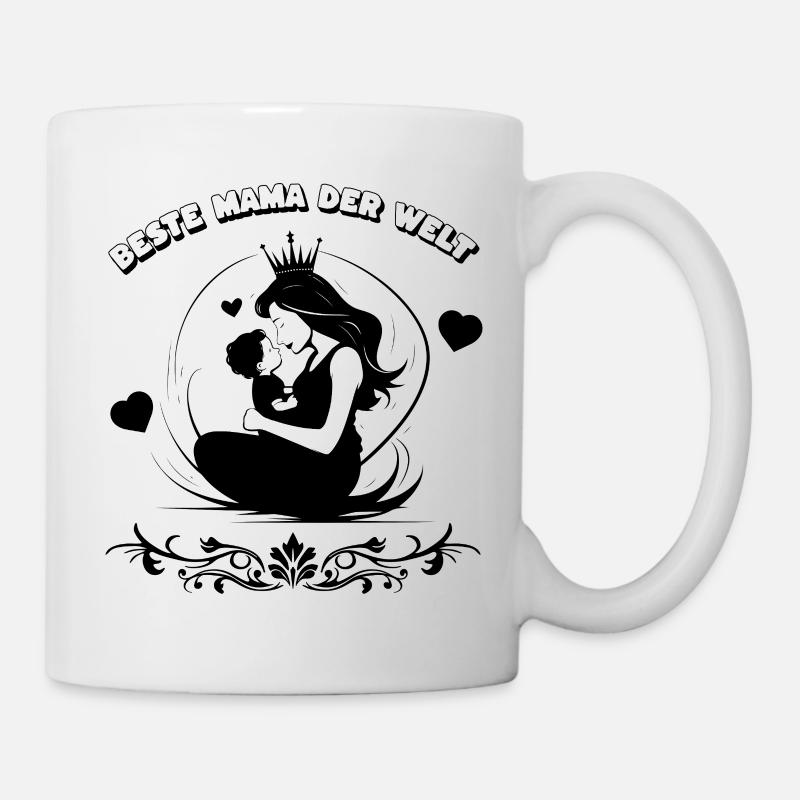 Beste Mama der Welt Silhouette - Tasse - Weiß