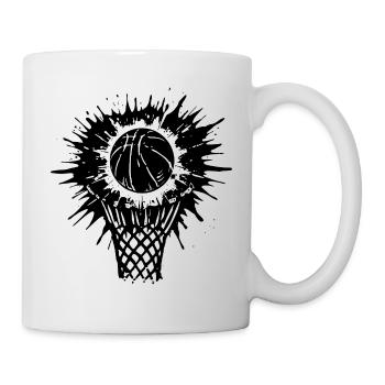 Energischer Basketball Kunst Basketball - Tasse - Weiß - Rechts