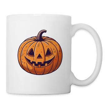 Pumpkin Jack-o-Lantern Cartoon - Mug - white - Right