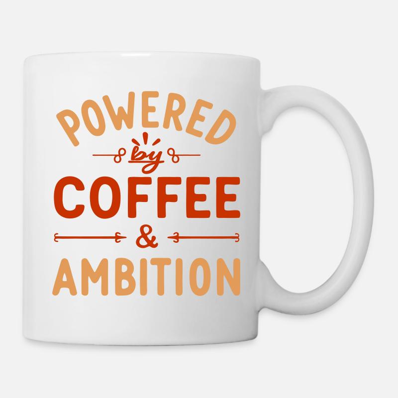 Coffee & Ambition – Motivation & Success - Mug - white