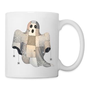 Patchwork Ghost with Spider Webs - Mug - white - Right
