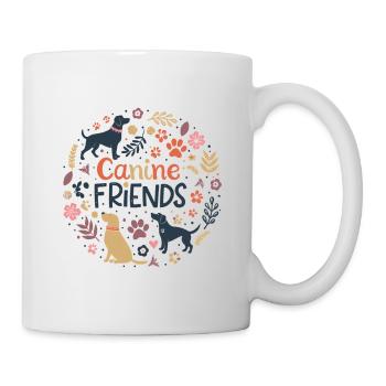 Canine Friends Blumenzirkel - Tasse - Weiß - Rechts