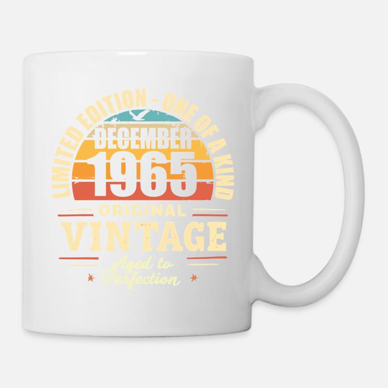 fête d anniversaire décembre 1965 - december 1965 - Mug blanc - blanc