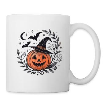 Citrouille sorcière nocturne - Mug blanc - blanc - Droite
