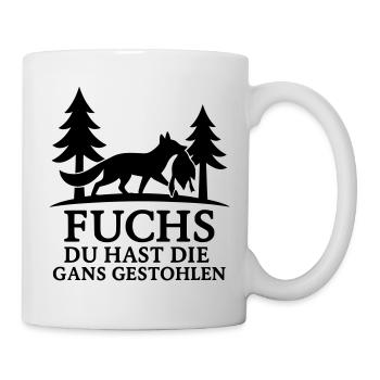 Oie fauve volée - Mug blanc - blanc - Droite