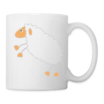 Fluffy Sheep Cartoon Design - Mug - white - Right