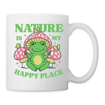 Die Natur ist mein glücklicher Ort - Tasse - Weiß - Rechts