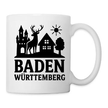 Baden Württemberg Bundesland Wahrzeichen - Tasse - Weiß - Rechts