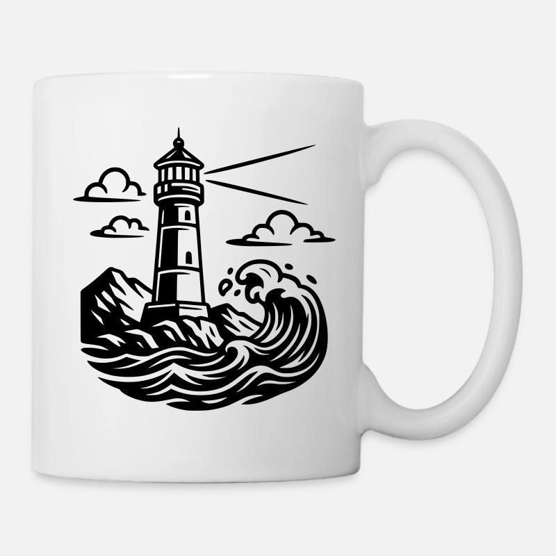 Leuchtturm - Tasse - Weiß