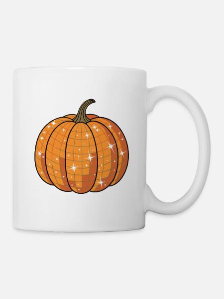 Funkelndes Kürbis-Mosaik - Tasse - Weiß