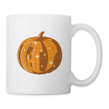 Retro-Glitzerkürbis - Tasse - Weiß - Rechts