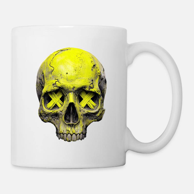 Neon X Skull - Mug - white