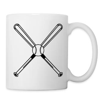 Baseball Illustration Baseball Player - Mug - white - Right
