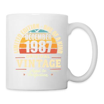 fête d anniversaire décembre 1987 - december 1987 - Mug blanc - blanc - Droite