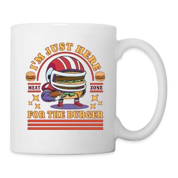 American Football Im Just Here For The Burger - Tasse - Weiß - Rechts