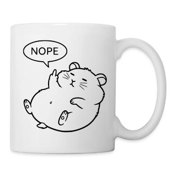 Nope Hamster | Funny Middle Finger Statement - Mug - white - Right