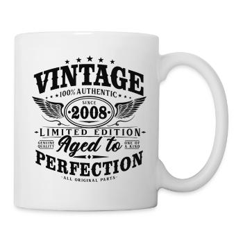 2008_Jahrgang_geboren_Geburtstag_Geschenk - Mug - white - Right