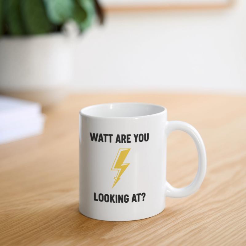 Watt Siehst du dir das Schraubendesign an Tasse