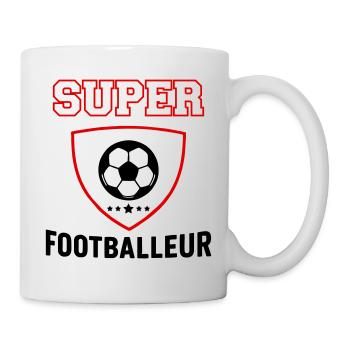 Super footballeur, fête des pères, noël - Mug blanc - blanc - Droite