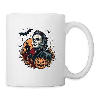 Halloween Totenkopf Nachtmaske - Tasse - Weiß - Rechts