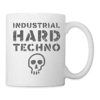 Crâne techno dur industriel - Mug blanc - blanc - Droite