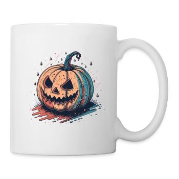 Citrouille Neon Halloween JackoLantern - Mug blanc - blanc - Droite