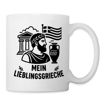 Lieblings Grieche Fanshirt - Tasse - Weiß - Rechts