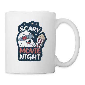 Night Ghost Film Popcorn - Tasse - Weiß - Rechts