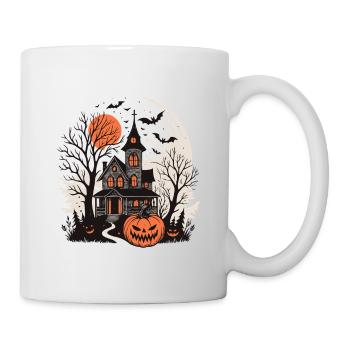 Halloween House and Luminous Pumpkin - Mug - white - Right