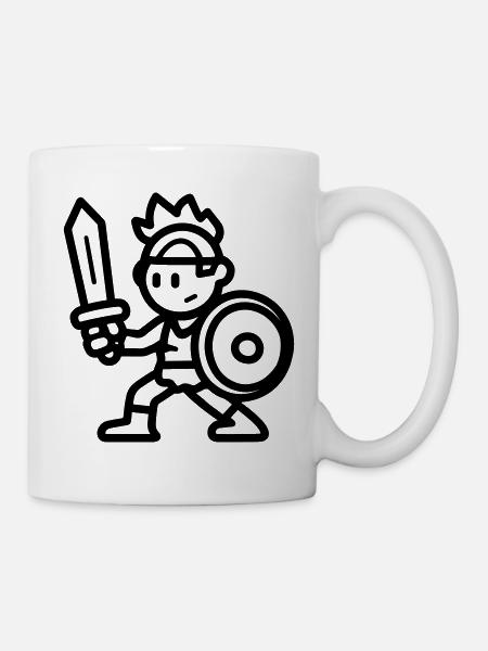 Krieger - Tasse - Weiß