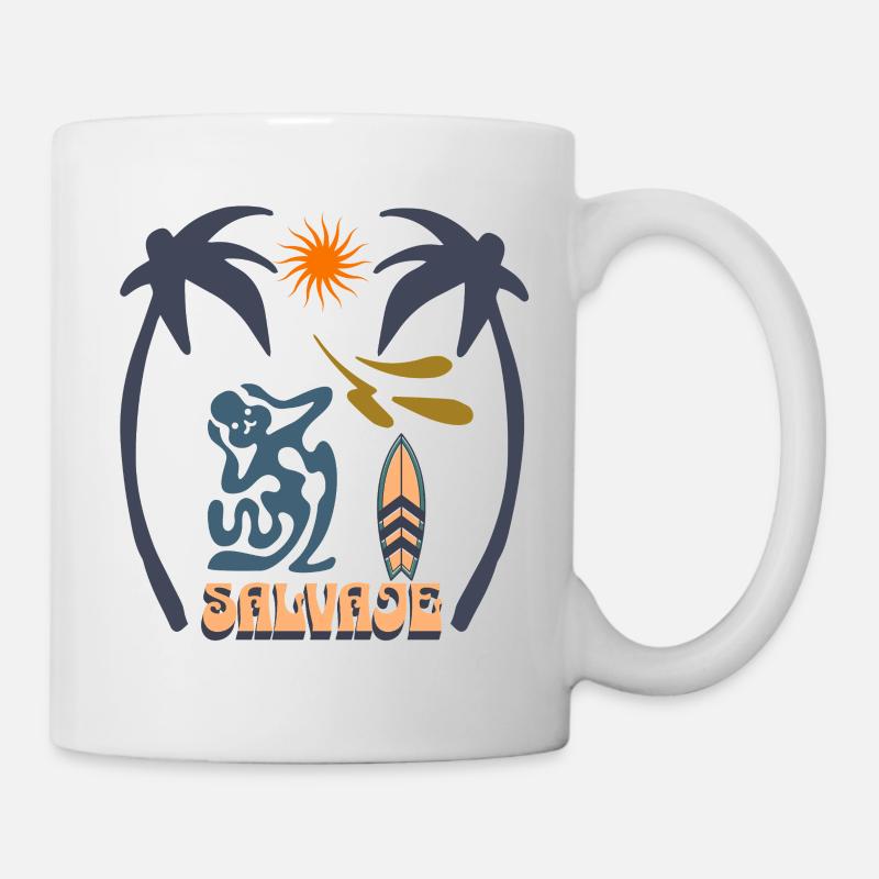 Surf Salvaje - Abwasseralarm Großbritannien - Tasse - Weiß