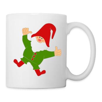 Gnome dansant - Mug blanc - blanc - Droite