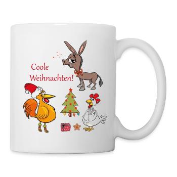 Coole Weihnachten  - Tasse - Weiß - Rechts