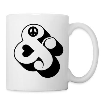 Dampersand & – Funky Swag Peace and Symbol Design - Mug - white - Right