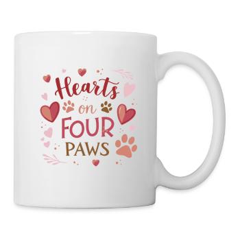 Cœurs sur Quatre Pattes - Mug blanc - blanc - Droite