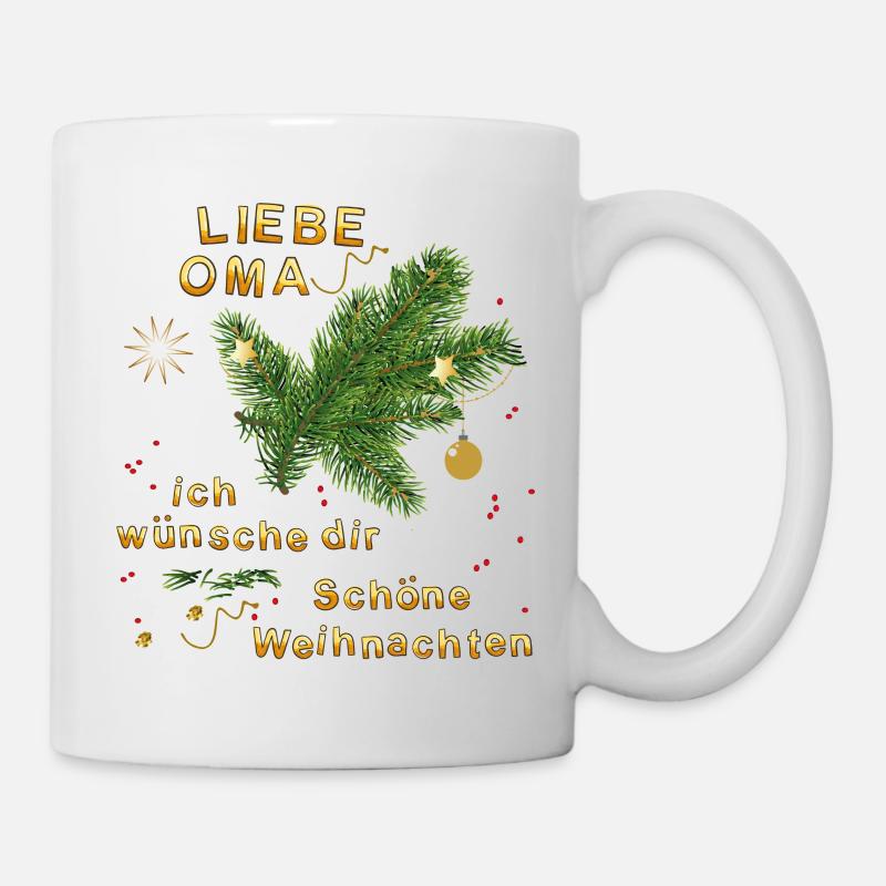  Liebe Oma, ich wünsche dir schöne Weihnachten - Tasse - Weiß