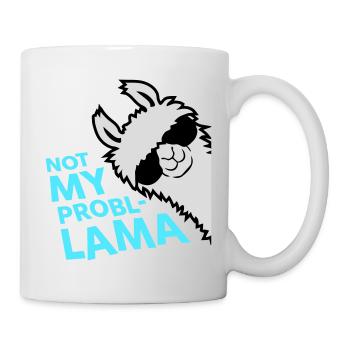 Lama Not My Problama Cool Sonnenbrille Seitlich - Tasse - Weiß - Rechts