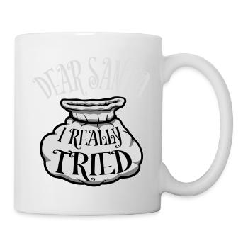 Cher Père Noël, j’ai vraiment essayé l’humour de Noël drôle - Mug blanc - blanc - Droite