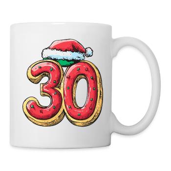 Biscuit 30 chiffres Noël - Mug blanc - blanc - Droite