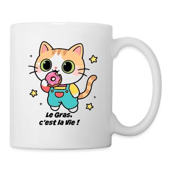 Gourmet kitten donuts, the Fat, it's Life! - Mug - white - Right