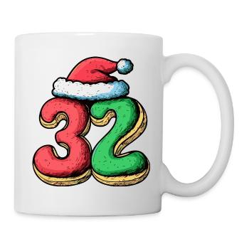 32 Numéro Biscuit Noël - Mug blanc - blanc - Droite