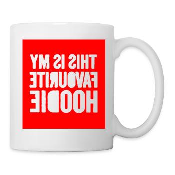 Mein Lieblings-Hoodie-Zitat - Tasse - Weiß - Rechts
