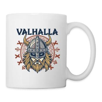 Valhalla Viking Helm Illustration - Mug - white - Right