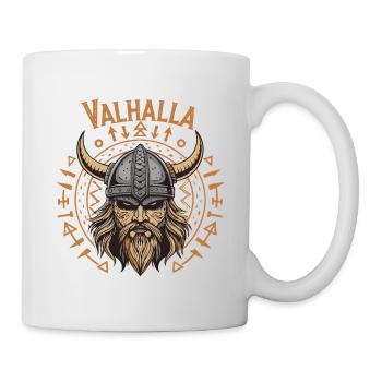 Mächtiger Wikinger mit Walhalla-Helm - Tasse - Weiß - Rechts