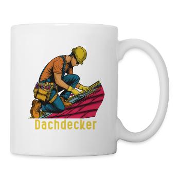 Dachdecker im Einsatz - Tasse - Weiß - Rechts