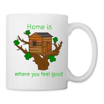 Treehouse with saying - Mug - white - Right