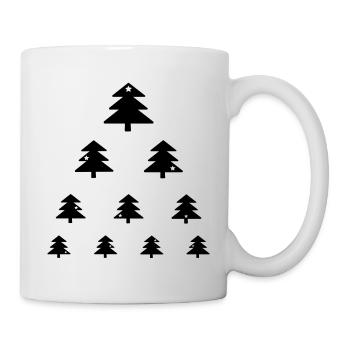 Weihnachtsbaum Sehtest - Tasse - Weiß - Rechts