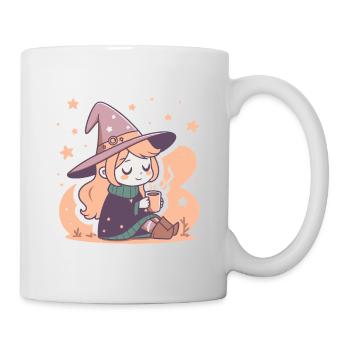 Süße Hexe Cozy und Kawaii Tee - Tasse - Weiß - Rechts