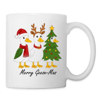 Noël et les oies - Mug blanc - blanc - Droite